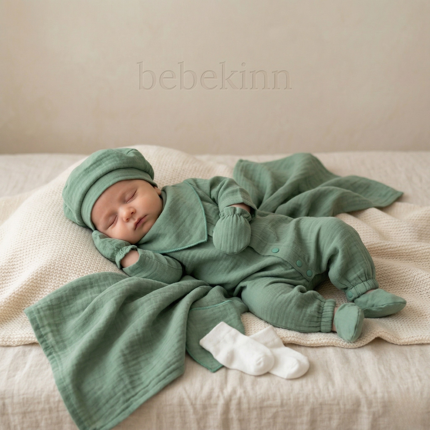 10’lu Hastane Çıkışı Seti, %100 Pamuk Müslin