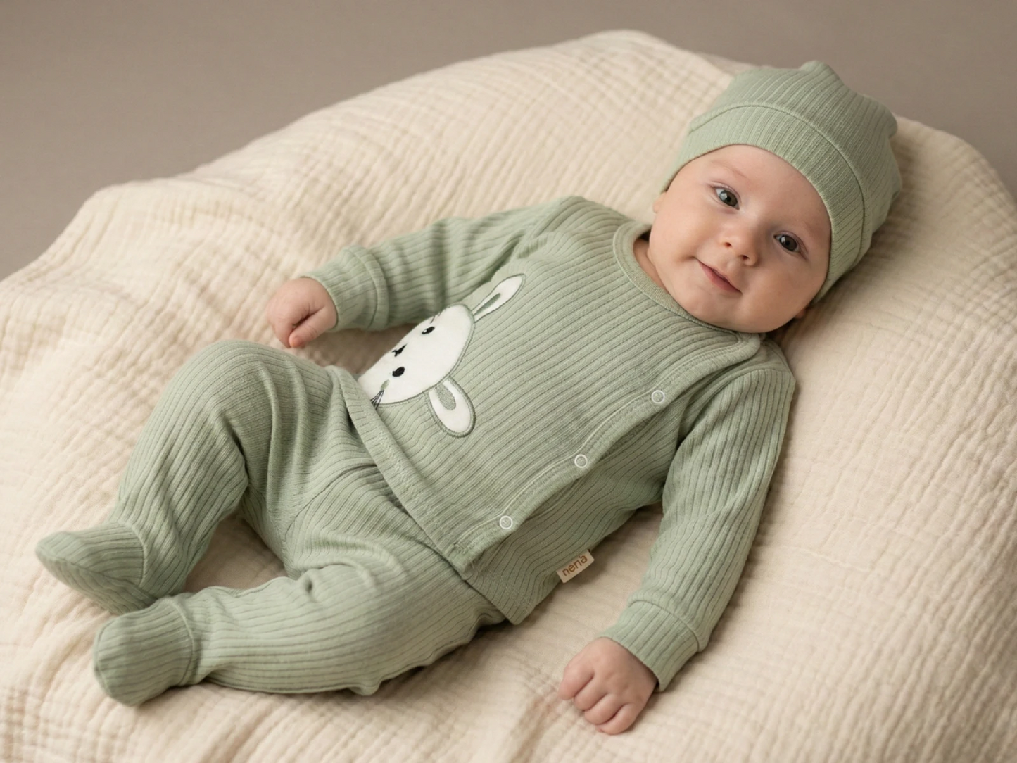 0-3 Ay Unisex Bebek Takımı 3Lü Set