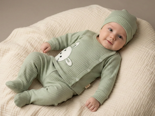 0-3 Ay Unisex Bebek Takımı 3Lü Set