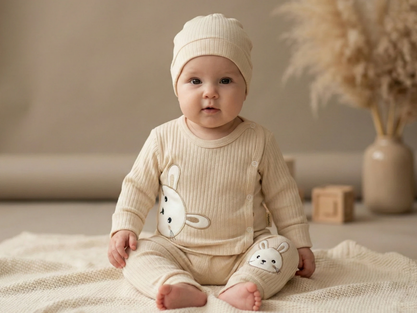 0-3 Ay Unisex Bebek Takımı 3Lü Set